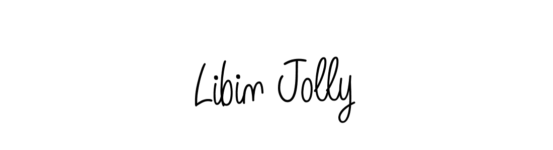 Use a signature maker to create a handwritten signature online. With this signature software, you can design (Angelique-Rose-font-FFP) your own signature for name Libin Jolly. Libin Jolly signature style 5 images and pictures png