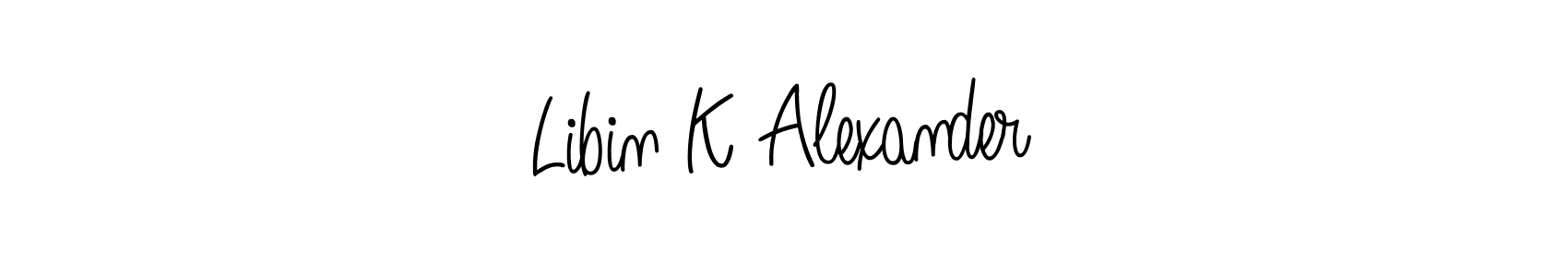 Make a beautiful signature design for name Libin K Alexander. With this signature (Angelique-Rose-font-FFP) style, you can create a handwritten signature for free. Libin K Alexander signature style 5 images and pictures png