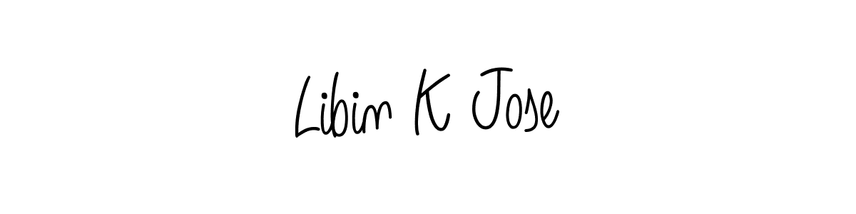 Angelique-Rose-font-FFP is a professional signature style that is perfect for those who want to add a touch of class to their signature. It is also a great choice for those who want to make their signature more unique. Get Libin K Jose name to fancy signature for free. Libin K Jose signature style 5 images and pictures png