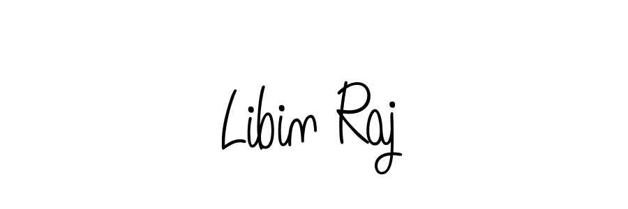 Use a signature maker to create a handwritten signature online. With this signature software, you can design (Angelique-Rose-font-FFP) your own signature for name Libin Raj. Libin Raj signature style 5 images and pictures png