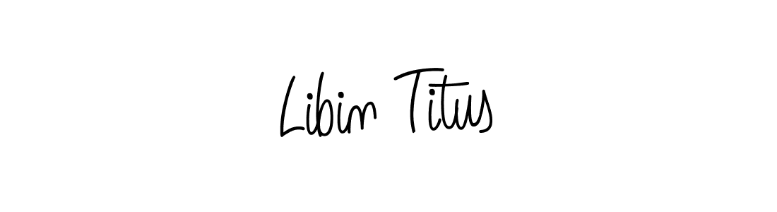 The best way (Angelique-Rose-font-FFP) to make a short signature is to pick only two or three words in your name. The name Libin Titus include a total of six letters. For converting this name. Libin Titus signature style 5 images and pictures png