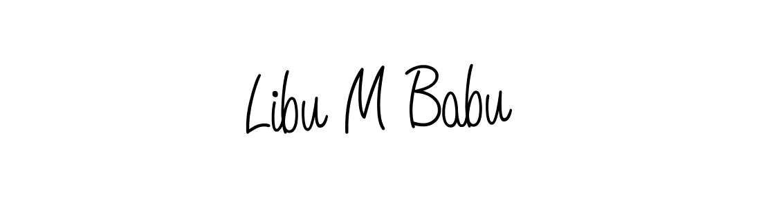 Angelique-Rose-font-FFP is a professional signature style that is perfect for those who want to add a touch of class to their signature. It is also a great choice for those who want to make their signature more unique. Get Libu M Babu name to fancy signature for free. Libu M Babu signature style 5 images and pictures png