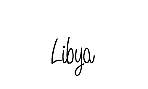 Design your own signature with our free online signature maker. With this signature software, you can create a handwritten (Angelique-Rose-font-FFP) signature for name Libya. Libya signature style 5 images and pictures png