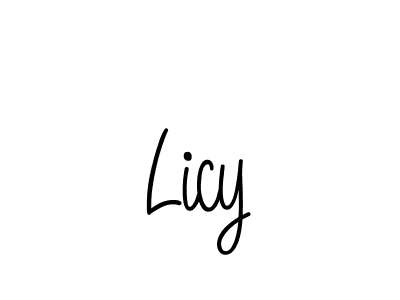 Use a signature maker to create a handwritten signature online. With this signature software, you can design (Angelique-Rose-font-FFP) your own signature for name Licy. Licy signature style 5 images and pictures png