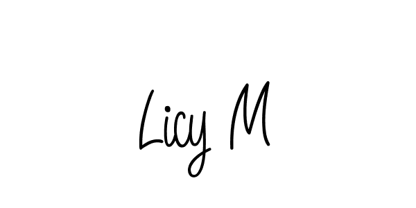 Angelique-Rose-font-FFP is a professional signature style that is perfect for those who want to add a touch of class to their signature. It is also a great choice for those who want to make their signature more unique. Get Licy M name to fancy signature for free. Licy M signature style 5 images and pictures png