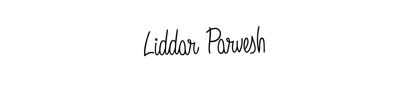 Liddar Parvesh stylish signature style. Best Handwritten Sign (Angelique-Rose-font-FFP) for my name. Handwritten Signature Collection Ideas for my name Liddar Parvesh. Liddar Parvesh signature style 5 images and pictures png