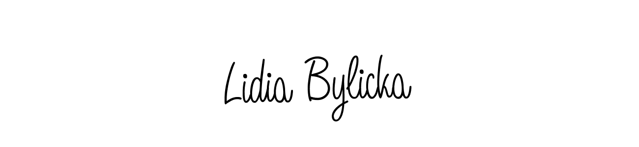 Make a beautiful signature design for name Lidia Bylicka. With this signature (Angelique-Rose-font-FFP) style, you can create a handwritten signature for free. Lidia Bylicka signature style 5 images and pictures png