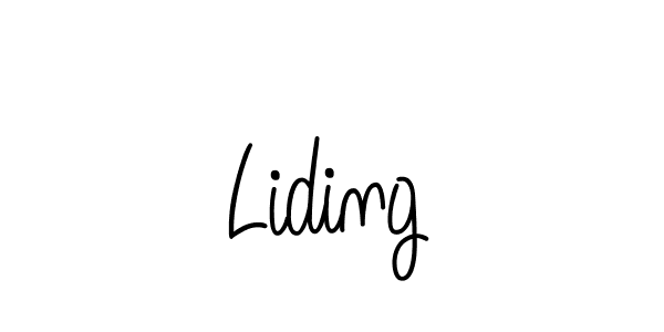 How to make Liding name signature. Use Angelique-Rose-font-FFP style for creating short signs online. This is the latest handwritten sign. Liding signature style 5 images and pictures png
