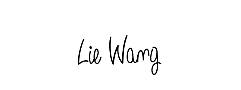 if you are searching for the best signature style for your name Lie Wang. so please give up your signature search. here we have designed multiple signature styles  using Angelique-Rose-font-FFP. Lie Wang signature style 5 images and pictures png