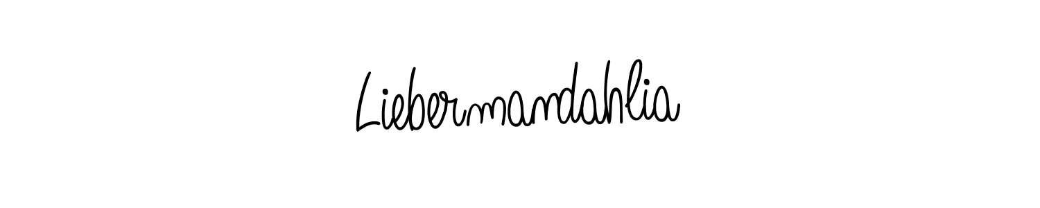 How to make Liebermandahlia name signature. Use Angelique-Rose-font-FFP style for creating short signs online. This is the latest handwritten sign. Liebermandahlia signature style 5 images and pictures png