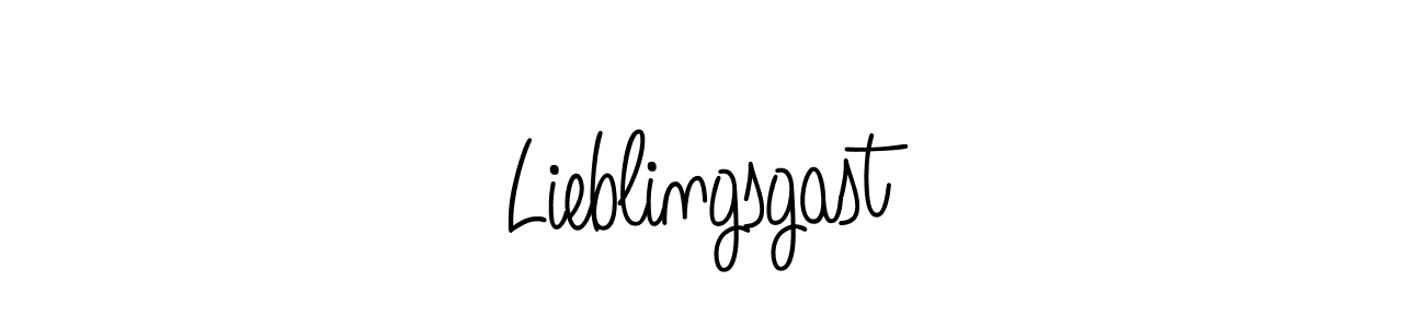 You should practise on your own different ways (Angelique-Rose-font-FFP) to write your name (Lieblingsgast) in signature. don't let someone else do it for you. Lieblingsgast signature style 5 images and pictures png