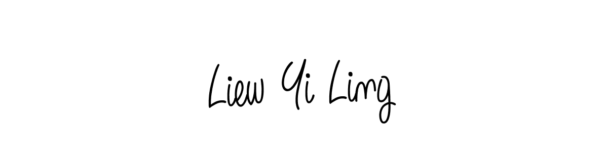 You should practise on your own different ways (Angelique-Rose-font-FFP) to write your name (Liew Yi Ling) in signature. don't let someone else do it for you. Liew Yi Ling signature style 5 images and pictures png