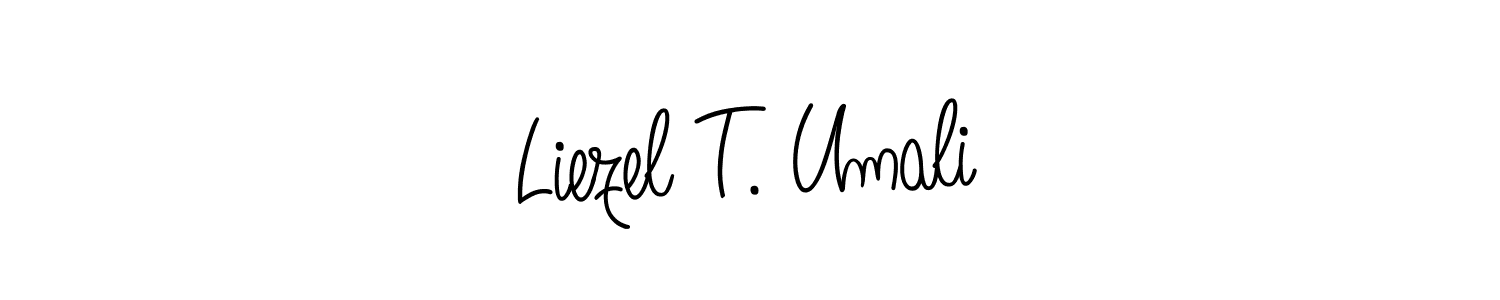 Also we have Liezel T. Umali name is the best signature style. Create professional handwritten signature collection using Angelique-Rose-font-FFP autograph style. Liezel T. Umali signature style 5 images and pictures png