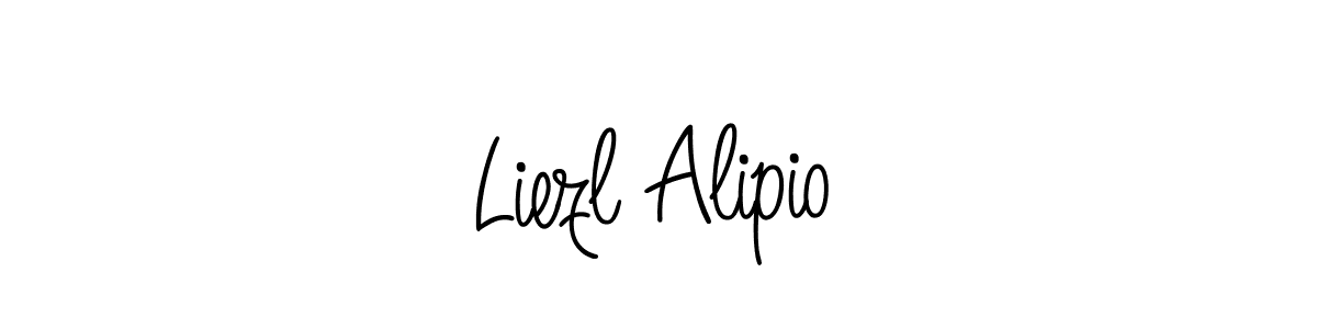 Use a signature maker to create a handwritten signature online. With this signature software, you can design (Angelique-Rose-font-FFP) your own signature for name Liezl Alipio. Liezl Alipio signature style 5 images and pictures png