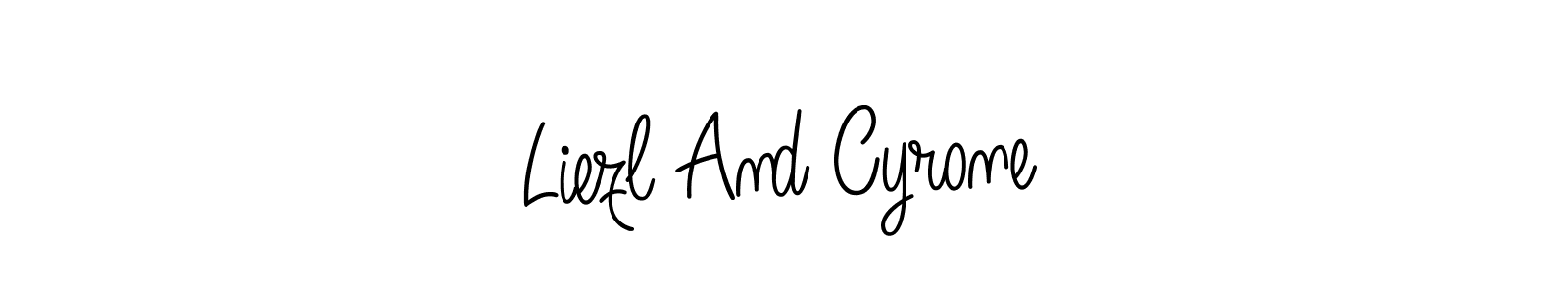 You should practise on your own different ways (Angelique-Rose-font-FFP) to write your name (Liezl And Cyrone) in signature. don't let someone else do it for you. Liezl And Cyrone signature style 5 images and pictures png