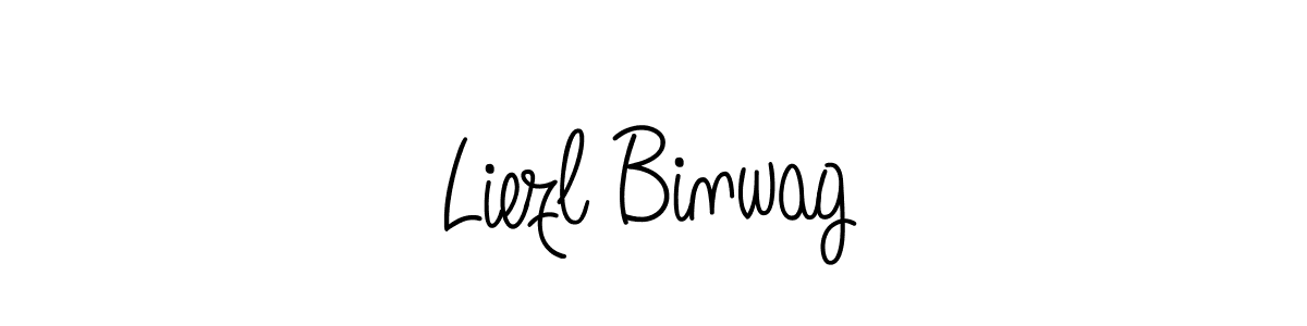Liezl Binwag stylish signature style. Best Handwritten Sign (Angelique-Rose-font-FFP) for my name. Handwritten Signature Collection Ideas for my name Liezl Binwag. Liezl Binwag signature style 5 images and pictures png