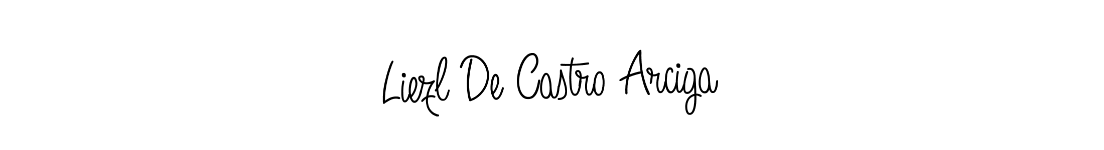 Design your own signature with our free online signature maker. With this signature software, you can create a handwritten (Angelique-Rose-font-FFP) signature for name Liezl De Castro Arciga. Liezl De Castro Arciga signature style 5 images and pictures png