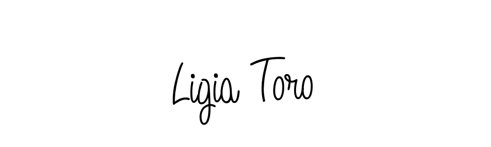 How to make Ligia Toro name signature. Use Angelique-Rose-font-FFP style for creating short signs online. This is the latest handwritten sign. Ligia Toro signature style 5 images and pictures png