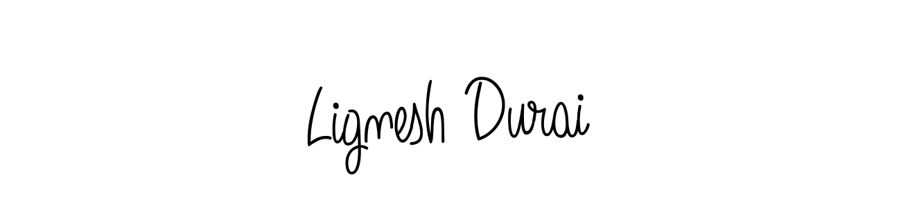 How to make Lignesh Durai signature? Angelique-Rose-font-FFP is a professional autograph style. Create handwritten signature for Lignesh Durai name. Lignesh Durai signature style 5 images and pictures png