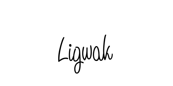 How to make Ligwak name signature. Use Angelique-Rose-font-FFP style for creating short signs online. This is the latest handwritten sign. Ligwak signature style 5 images and pictures png