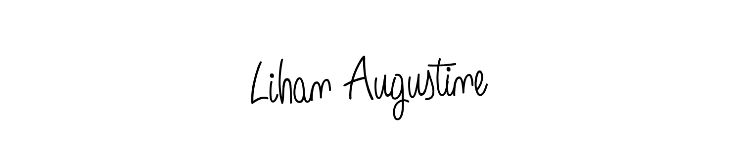 Lihan Augustine stylish signature style. Best Handwritten Sign (Angelique-Rose-font-FFP) for my name. Handwritten Signature Collection Ideas for my name Lihan Augustine. Lihan Augustine signature style 5 images and pictures png