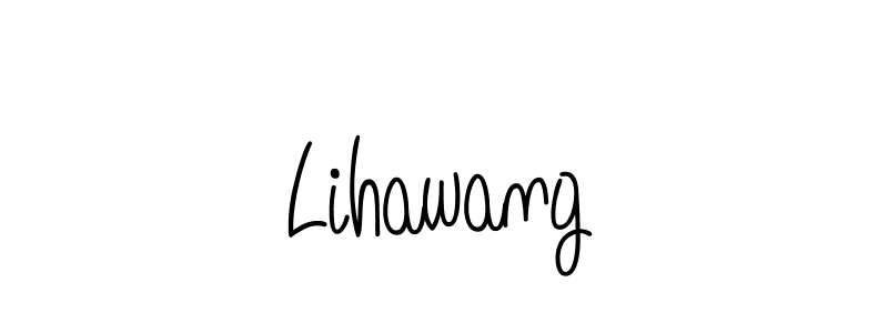 Use a signature maker to create a handwritten signature online. With this signature software, you can design (Angelique-Rose-font-FFP) your own signature for name Lihawang. Lihawang signature style 5 images and pictures png