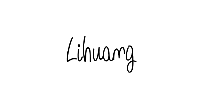 You should practise on your own different ways (Angelique-Rose-font-FFP) to write your name (Lihuang) in signature. don't let someone else do it for you. Lihuang signature style 5 images and pictures png