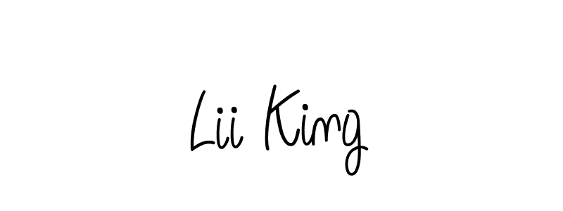 How to make Lii King name signature. Use Angelique-Rose-font-FFP style for creating short signs online. This is the latest handwritten sign. Lii King signature style 5 images and pictures png