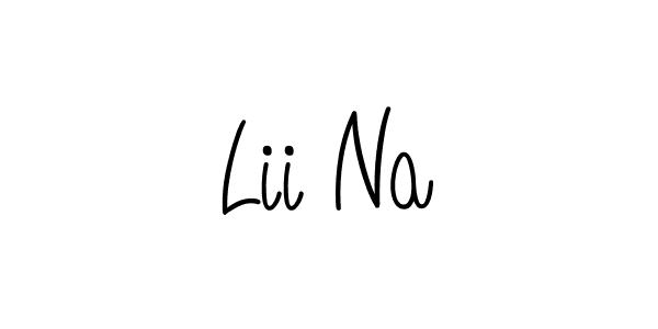 You should practise on your own different ways (Angelique-Rose-font-FFP) to write your name (Lii Na) in signature. don't let someone else do it for you. Lii Na signature style 5 images and pictures png
