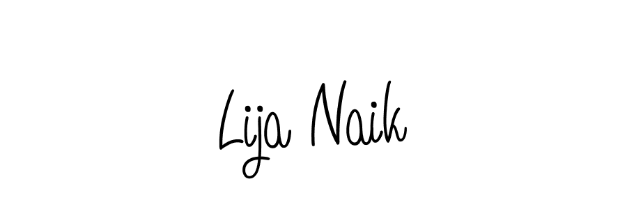 Angelique-Rose-font-FFP is a professional signature style that is perfect for those who want to add a touch of class to their signature. It is also a great choice for those who want to make their signature more unique. Get Lija Naik name to fancy signature for free. Lija Naik signature style 5 images and pictures png