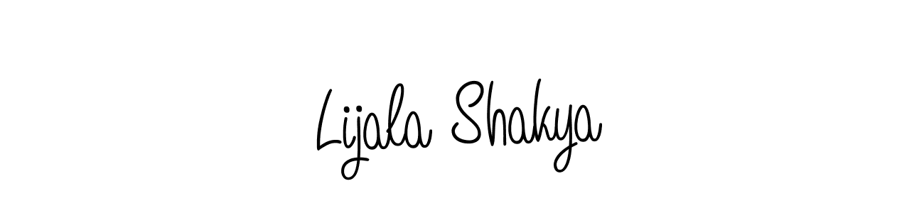 Lijala Shakya stylish signature style. Best Handwritten Sign (Angelique-Rose-font-FFP) for my name. Handwritten Signature Collection Ideas for my name Lijala Shakya. Lijala Shakya signature style 5 images and pictures png