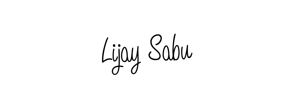 Use a signature maker to create a handwritten signature online. With this signature software, you can design (Angelique-Rose-font-FFP) your own signature for name Lijay Sabu. Lijay Sabu signature style 5 images and pictures png