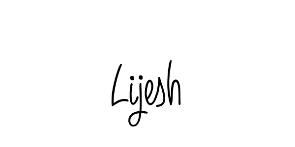 Use a signature maker to create a handwritten signature online. With this signature software, you can design (Angelique-Rose-font-FFP) your own signature for name Lijesh. Lijesh signature style 5 images and pictures png