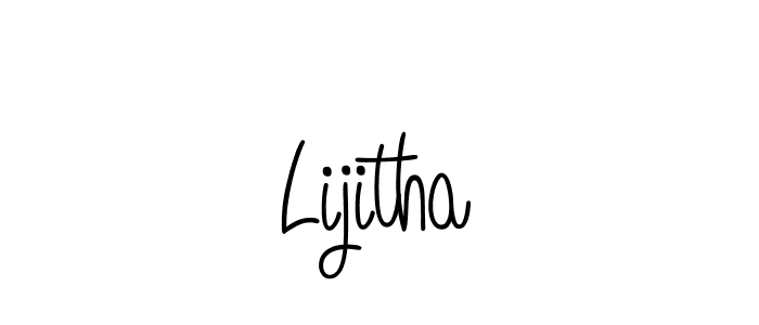 Create a beautiful signature design for name Lijitha. With this signature (Angelique-Rose-font-FFP) fonts, you can make a handwritten signature for free. Lijitha signature style 5 images and pictures png