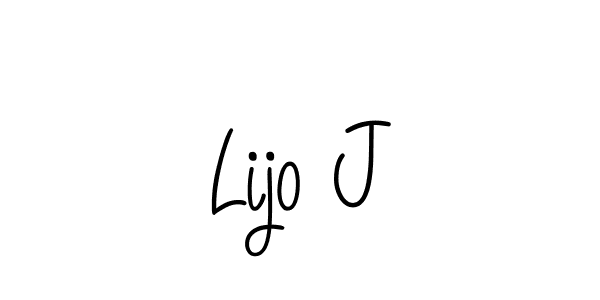 You should practise on your own different ways (Angelique-Rose-font-FFP) to write your name (Lijo J) in signature. don't let someone else do it for you. Lijo J signature style 5 images and pictures png