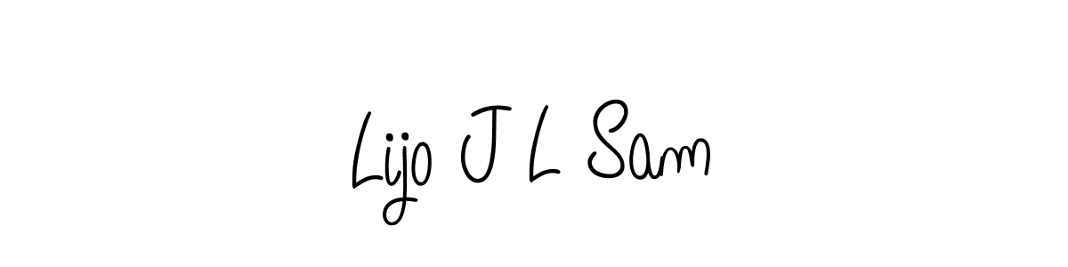 The best way (Angelique-Rose-font-FFP) to make a short signature is to pick only two or three words in your name. The name Lijo J L Sam include a total of six letters. For converting this name. Lijo J L Sam signature style 5 images and pictures png