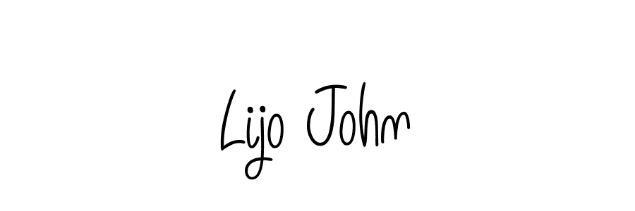 Lijo John stylish signature style. Best Handwritten Sign (Angelique-Rose-font-FFP) for my name. Handwritten Signature Collection Ideas for my name Lijo John. Lijo John signature style 5 images and pictures png