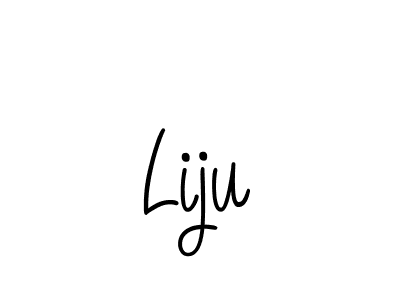 Liju stylish signature style. Best Handwritten Sign (Angelique-Rose-font-FFP) for my name. Handwritten Signature Collection Ideas for my name Liju. Liju signature style 5 images and pictures png