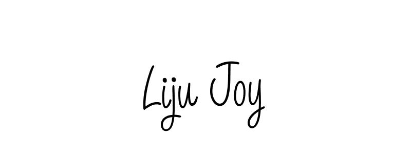 Use a signature maker to create a handwritten signature online. With this signature software, you can design (Angelique-Rose-font-FFP) your own signature for name Liju Joy. Liju Joy signature style 5 images and pictures png