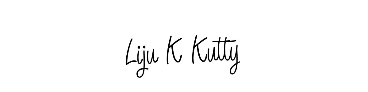 Create a beautiful signature design for name Liju K Kutty. With this signature (Angelique-Rose-font-FFP) fonts, you can make a handwritten signature for free. Liju K Kutty signature style 5 images and pictures png