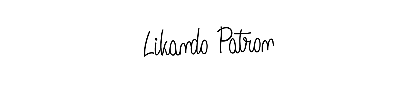 How to make Likando Patron name signature. Use Angelique-Rose-font-FFP style for creating short signs online. This is the latest handwritten sign. Likando Patron signature style 5 images and pictures png