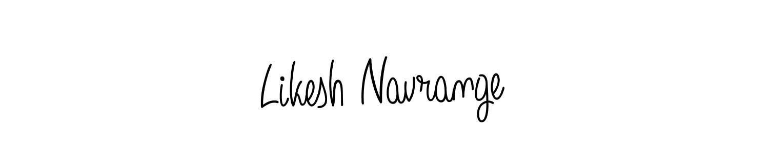 Likesh Navrange stylish signature style. Best Handwritten Sign (Angelique-Rose-font-FFP) for my name. Handwritten Signature Collection Ideas for my name Likesh Navrange. Likesh Navrange signature style 5 images and pictures png