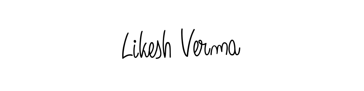 How to make Likesh Verma signature? Angelique-Rose-font-FFP is a professional autograph style. Create handwritten signature for Likesh Verma name. Likesh Verma signature style 5 images and pictures png