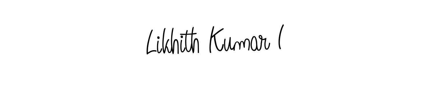 Make a beautiful signature design for name Likhith Kumar I. With this signature (Angelique-Rose-font-FFP) style, you can create a handwritten signature for free. Likhith Kumar I signature style 5 images and pictures png