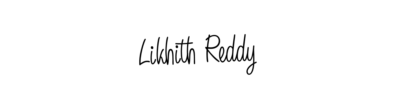 The best way (Angelique-Rose-font-FFP) to make a short signature is to pick only two or three words in your name. The name Likhith Reddy include a total of six letters. For converting this name. Likhith Reddy signature style 5 images and pictures png