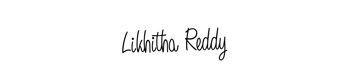 Create a beautiful signature design for name Likhitha Reddy. With this signature (Angelique-Rose-font-FFP) fonts, you can make a handwritten signature for free. Likhitha Reddy signature style 5 images and pictures png