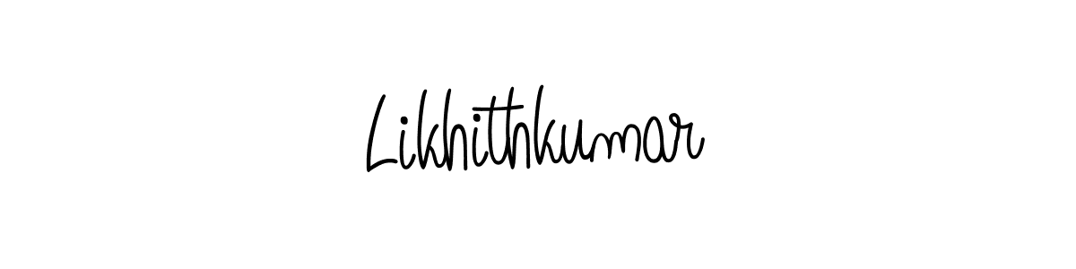 How to make Likhithkumar name signature. Use Angelique-Rose-font-FFP style for creating short signs online. This is the latest handwritten sign. Likhithkumar signature style 5 images and pictures png