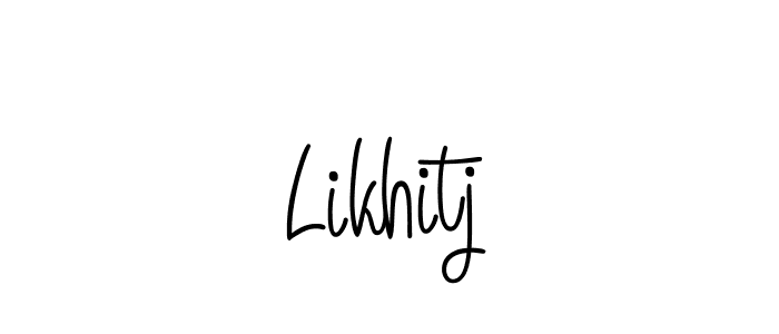 You should practise on your own different ways (Angelique-Rose-font-FFP) to write your name (Likhitj) in signature. don't let someone else do it for you. Likhitj signature style 5 images and pictures png