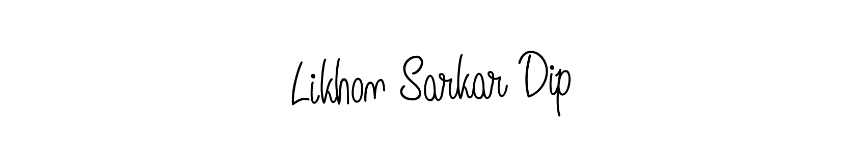 The best way (Angelique-Rose-font-FFP) to make a short signature is to pick only two or three words in your name. The name Likhon Sarkar Dip include a total of six letters. For converting this name. Likhon Sarkar Dip signature style 5 images and pictures png