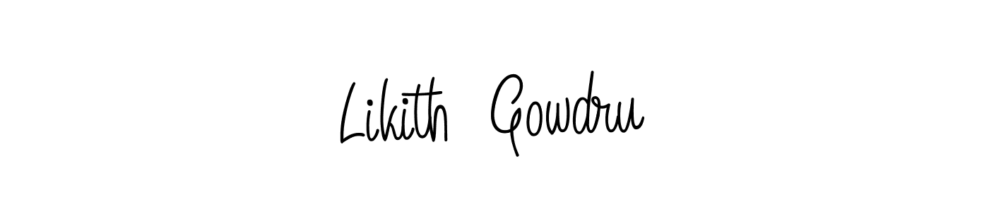 How to Draw Likith  Gowdru signature style? Angelique-Rose-font-FFP is a latest design signature styles for name Likith  Gowdru. Likith  Gowdru signature style 5 images and pictures png